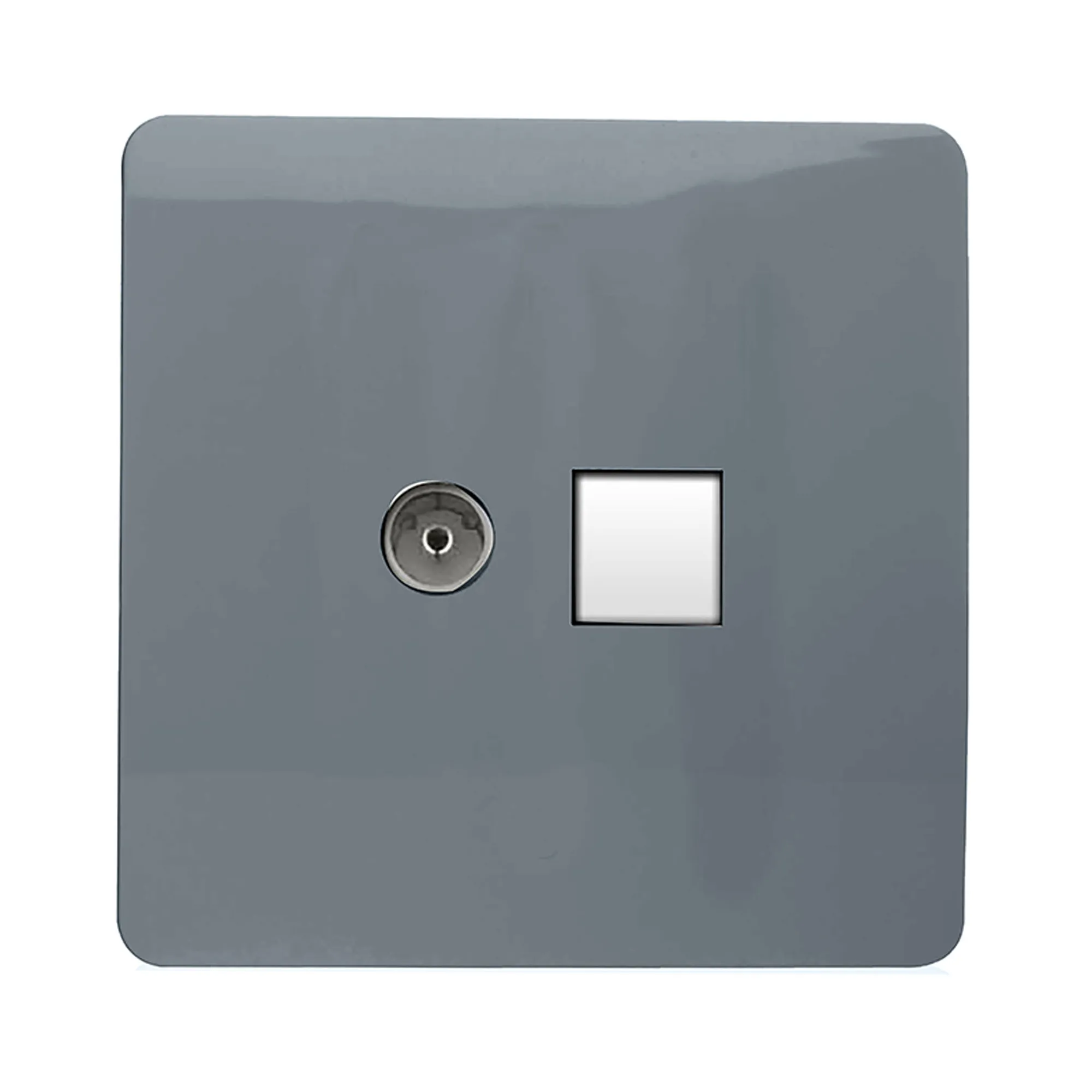 Dual Media Sockets Wiring Accessories Trendi Decorative Screwless